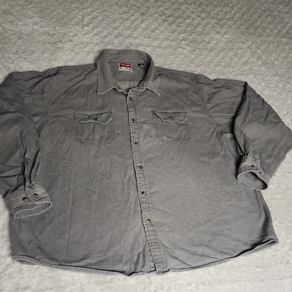 Wrangler Men's Gray Denim Shirt
